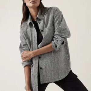 Athleta Shirt Jacket - Size Small - Black/White